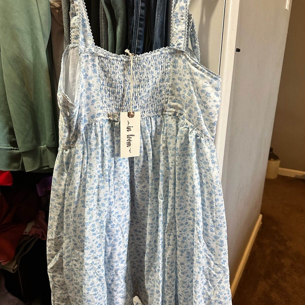 Blue Floral Kids Dress